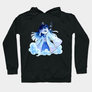 Yuki-onna performing snow magic Hoodie